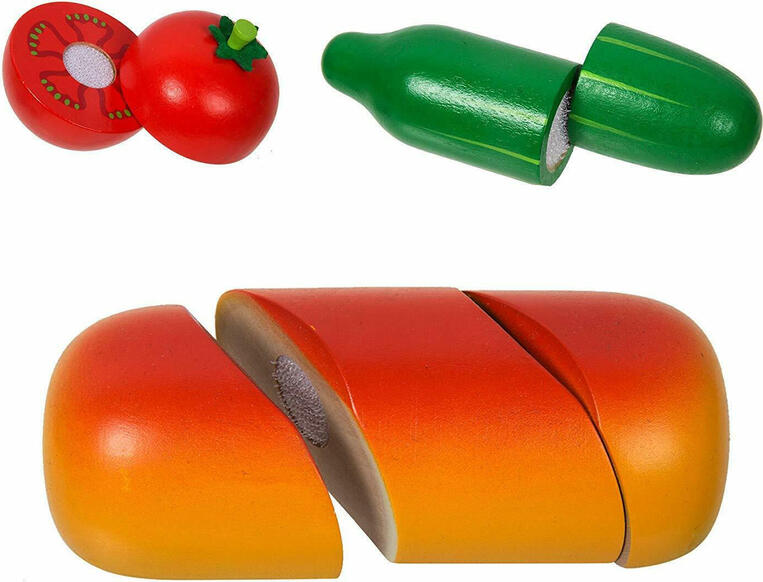 Tooky Toys Ξύλινα Λαχανικά Με Ξύλο Κοπής Και Δίσκο - TKI015