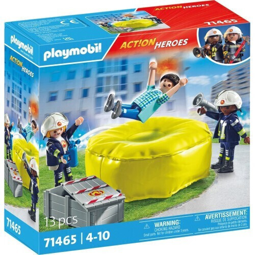 Playmobil Action Heroes Πυροσβέστες Με Στρώμα Διάσωσης - 71465
