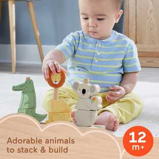 Fisher Price Wooden Stack & Sort Animals Ξύλινα Ζωάκια - HXV04