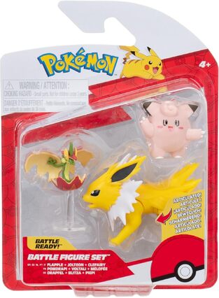 Pokemon 3 Figure Battle Pack Flapple, Jolteon, Clefairy - PKW3510