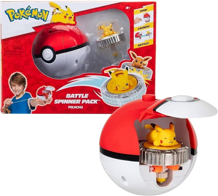 Pokemon Battle Spinning Top and Poke Ball Launcher Pikachu - PKW4398 