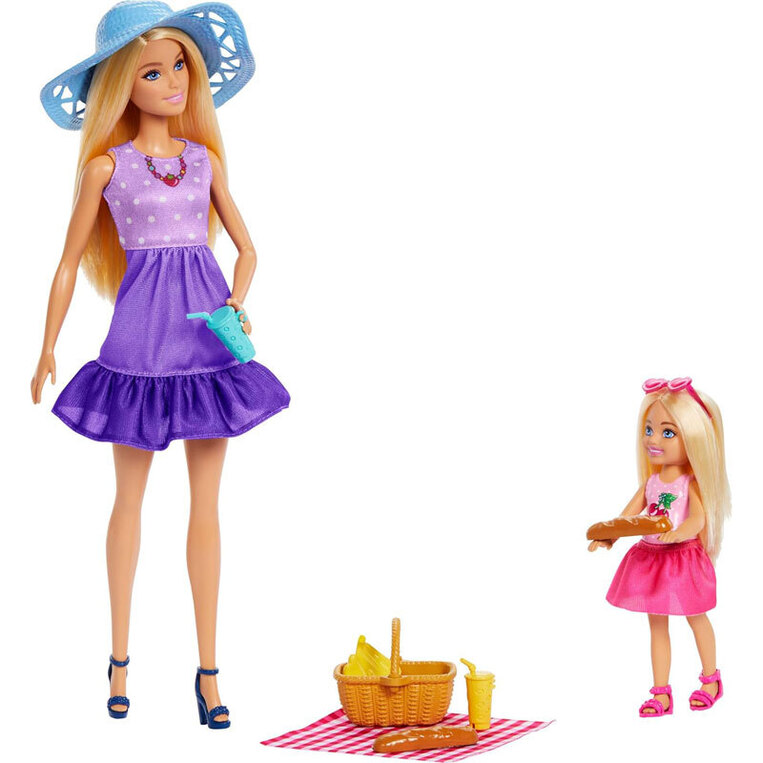 Barbie Family & Friends Κούκλες Barbie & Chelsea Πικ Νικ - JBF43