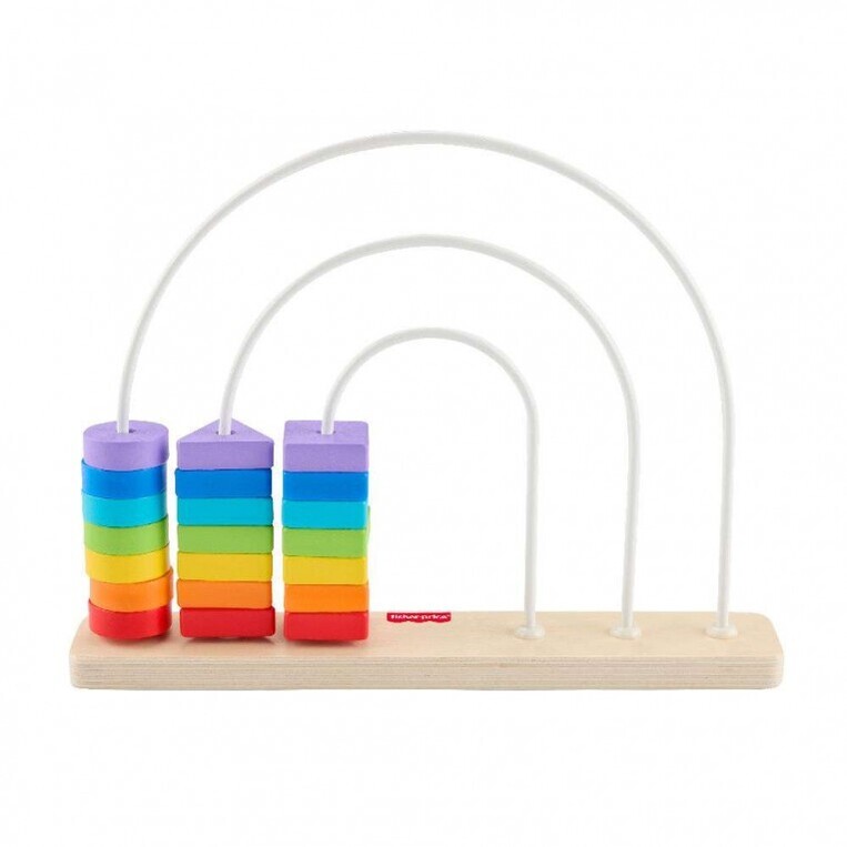 Fisher-Price Ξύλινο Σετ Ουράνιο Τόξο Με Χάντρες - JFG15