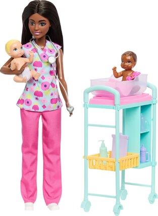 Barbie Baby Doctor Doll Παιδίατρος Μελαχρινή - JMK13