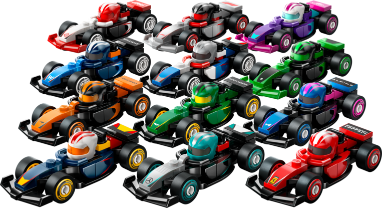 Lego Minifigures Fi Collectible Race Car 