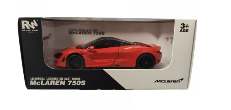 RW Racing Cars Die Cast McLaren 750S 1:32 - Orange - RW8832