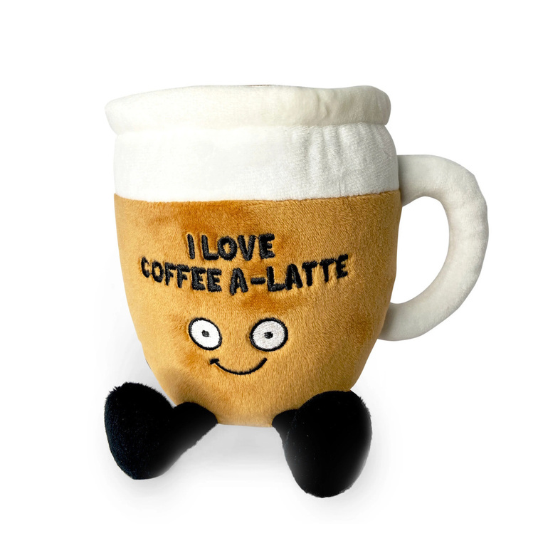 Punchkins Λούτρινο Χαρούμενο Φλυτζανάκι Καφέ "I Love Coffee A-latte!" - GC99698