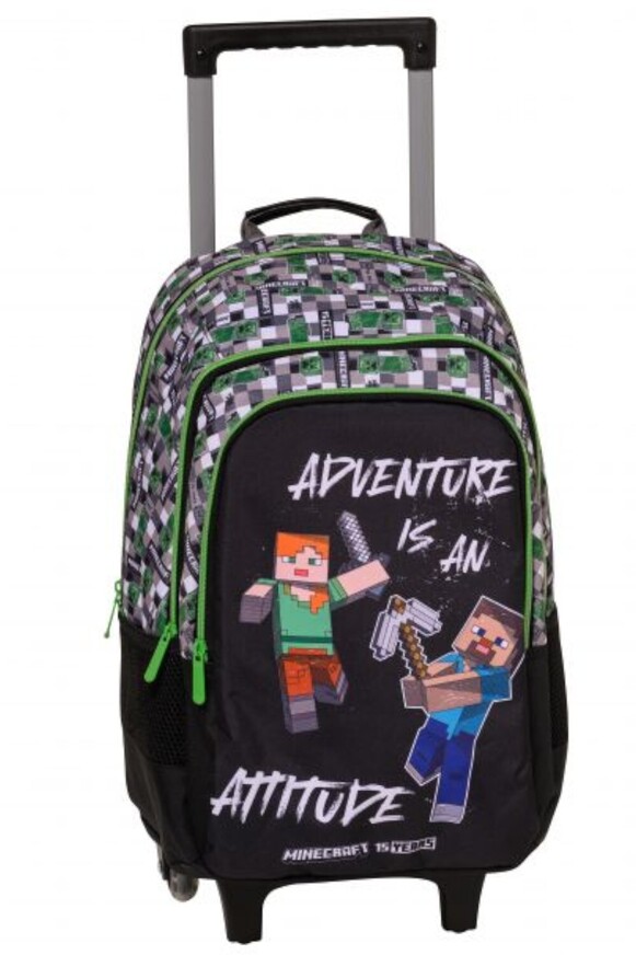 Graffiti Τσάντα Δημοτικού Trolley Minecraft Green - 248252