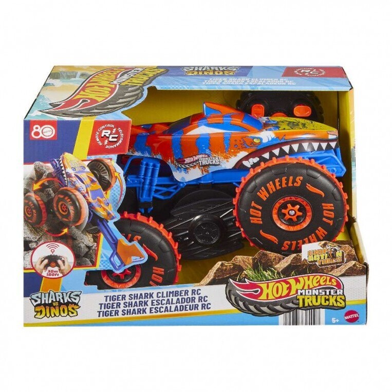 Hot Wheels Monster Trucks R/C Vehicle Tiger Shark Climber 1:15 - JFR39