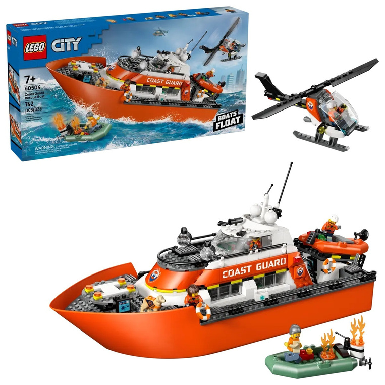 LEGO City Coast Guard Rescue Boat & Helicopter - 60504