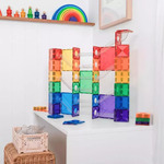 Connetix Magnetic Tiles Rainbow Super Ball Run Pack 134 Pieces - CT-R-00134-BR