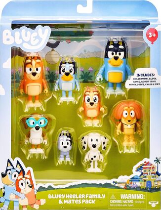 Bluey Heeler Family And Mates 8 Figure Pack - BLUE17199