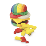 Play-Doh Kitchen Creations Silly Snacks Burgers n Fries Set - E5472/E5112