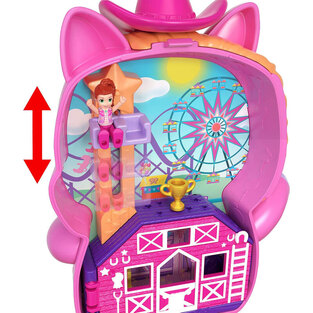 Polly Pocket and Adventures Compact Play Set Pony Rodeo Compact - JCR39