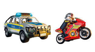 Playmobil City Action Αστυνομικό Όχημα Pickup και Μοτοσυκλέτα - 71875