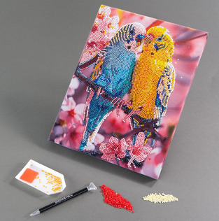 Nice Group Diamantiny Parrots Καμβάς Diamond Painting Kit - GRAF96579