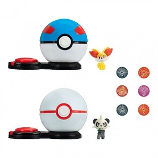 Pokemon - Surprise Attack Poke Ball Battle Game - Fenneken & Pancham - PKW4184