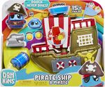 DohKins Clay Pirate Ship Playset & Pirate - 123088EUC
