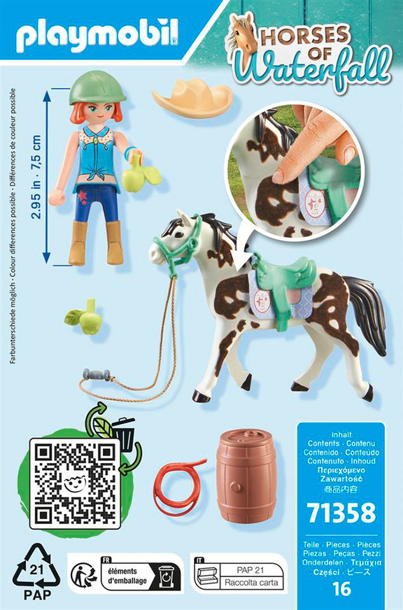 Playmobil Horses Of Waterfall Τρία Άλογα Με Αξεσουάρ - 71358