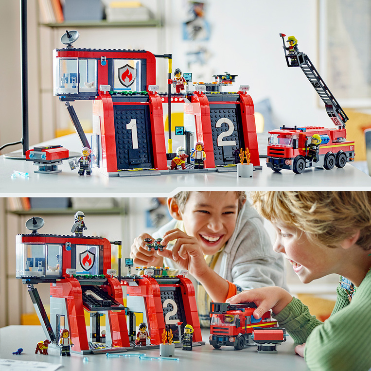 Lego City Fire Station With Fire Truck - 60414