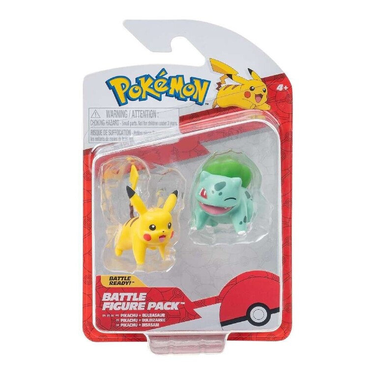 Pokemon Battle Figures 2-Pack Pikachu & Bulbasaur - PKW3587