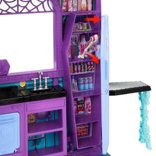 Monster High Boo-Tique Hotel Doll House With Spooky Surprises in Every Room And 13+ Accessories - JBF16