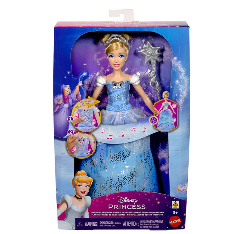 Disney Princess Enchanted Ballgown Cinderella Doll With Lights & Sounds - JBF94