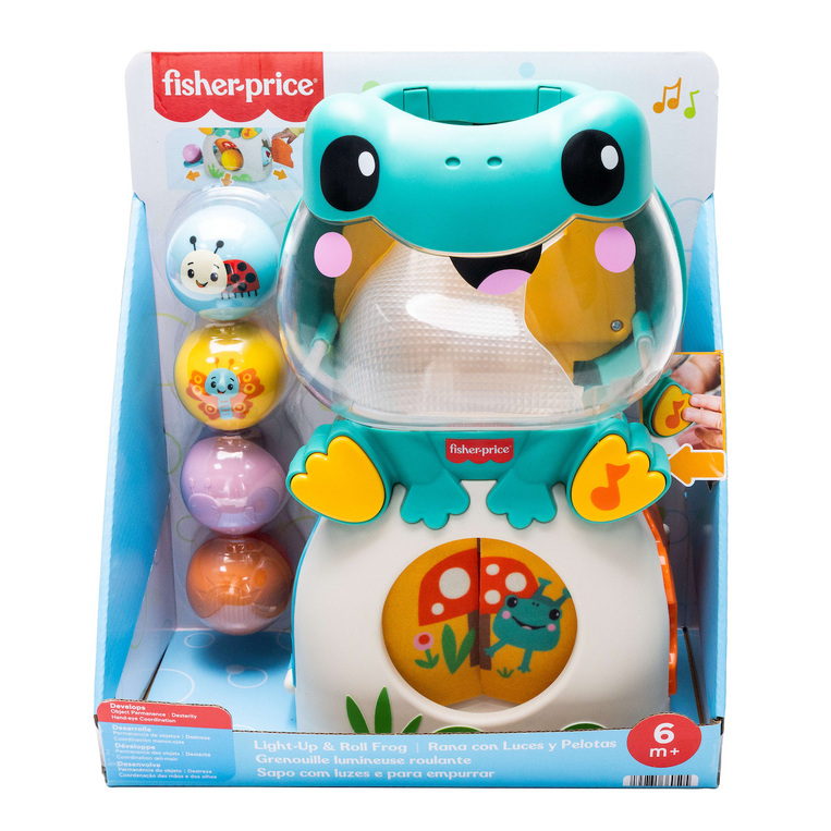Fisher-Price Light-Up & Roll Μουσικός Βάτραχος Δραστηριοτήτων με Ήχους και Φώτα - JLB96