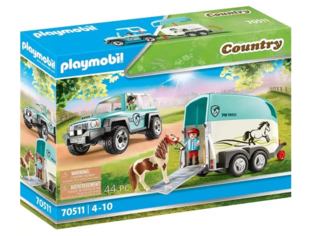 Playmobil Όχημα Με Τρέιλερ Μεταφοράς Πόνυ - 70511