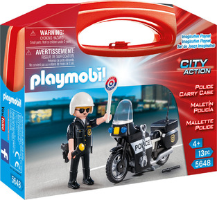 Playmobil Βαλιτσάκι Αστυνόμος Με Μοτοσικλέτα - 5648