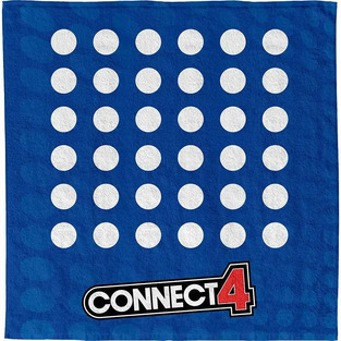 Connect 4 Beach Towel Games – Πετσέτα Παραλίας & Κλασικό Επιτραπέζιο 2-σε-1 με Μάρκες - REA000068
