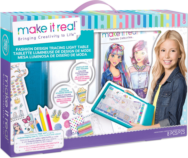 Make It Real Fashion Design Μεγάλο Σετ Σχεδίου Μόδας Με Φωτεινό Ταμπλό - FK3502