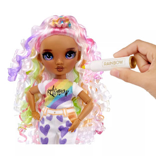 Rainbow High Colour & Create Fashion Doll - Purple Eyes/Curly Hair - 594147EUC