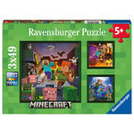 Ravensburger Παζλ 3X49 Τεμ. Minecraft Biomes - 05-05621