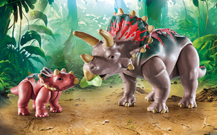 Playmobil Dinos Τρικεράτοπες Και Εξερευνητής - 71821