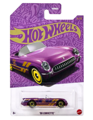 HW Pearl and Chrome '55 Corvette - JDM23
