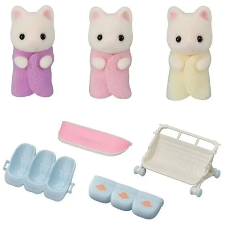 Sylvanian Families Floral Cat Triplets & Stroller - SF5880