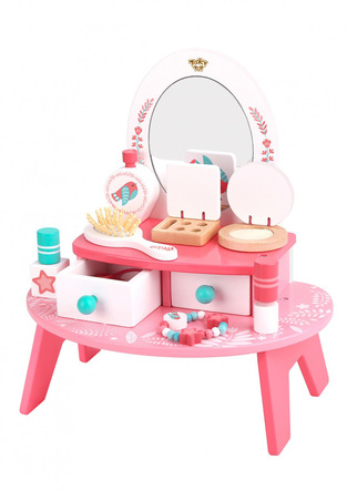 Tooky Toy Ξύλινη Τουαλέτα Ομορφιάς Ροζ - TL098A