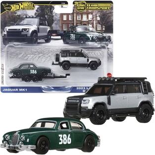 HW Premium Team Transport Jaguar MK1 & 2023 Land Rover Defender 110 - JBM29