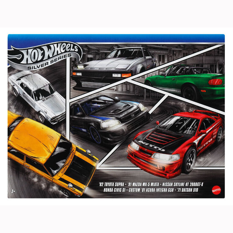 Hot Wheels Silver Series 6-Pack Die-Cast Vehicles Streets Of Japan - JBY77