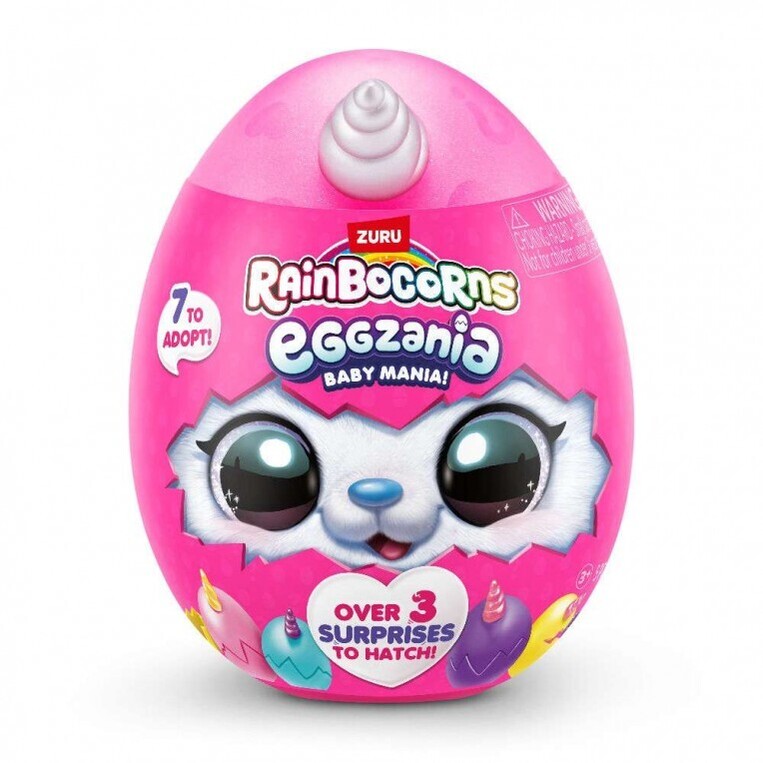Rainbocorns Eggzania Baby Mania Plush in 11892111Egg 12cm - 1 Tμχ - 11892111