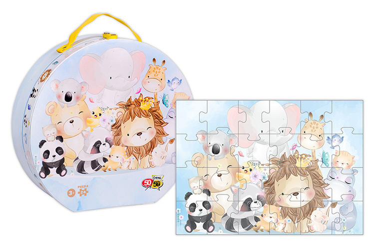 50/50 Games Παζλ Ζωάκια Φιλίας Βαλιτσάκι 24 Τεμ. - 505321