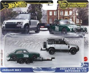 HW Premium Team Transport Jaguar MK1 & 2023 Land Rover Defender 110 - JBM29