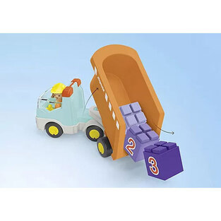Playmobil Junior: Ανατρεπόμενο Φορτηγό Με Εργάτη - 71685