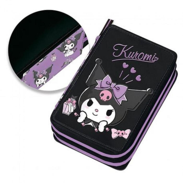 Graffiti Κασετίνα Διπλή Γεμάτη Sanrio Hello Kitty & Friends Kuromi Sketch - 252331