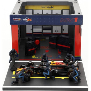 1/43 Burago Formula 1 Race Oracle Red Bull Rb20 Pit Stop Diorama - 18/38453