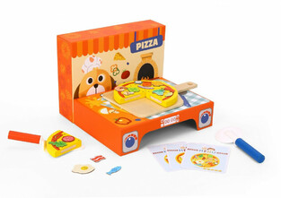 Tooky Toy Φτιάχνω Pizza Mε Ξύλινα Αξεσουάρ - TH226