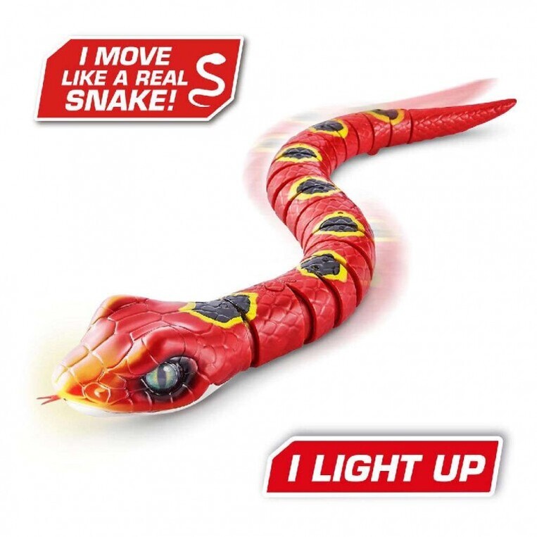 Robo Alive Slithering Snake 40cm Light Up - Κόκκινο - 11807150
