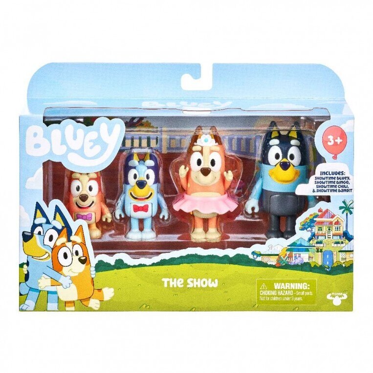 Bluey Σετ με 4 Φιγούρες Οικογένεια The Show - BLY38100
