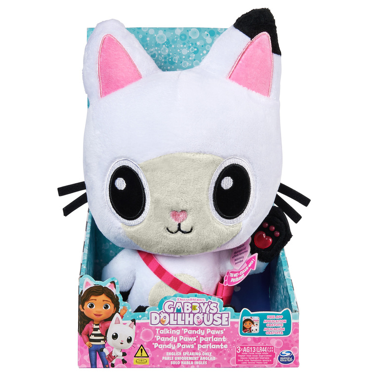 Gabbys Dollhouse 33Cm Talking Pandy Paws Plush Toy With Lights & Music - 6061679
